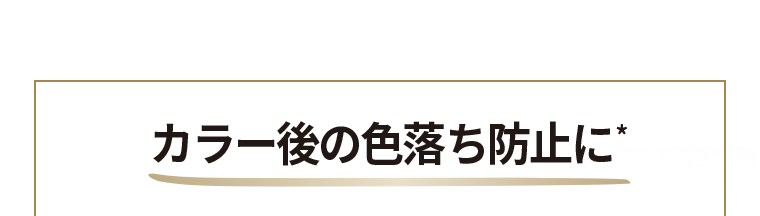 カラー後の色落ち防止に*
