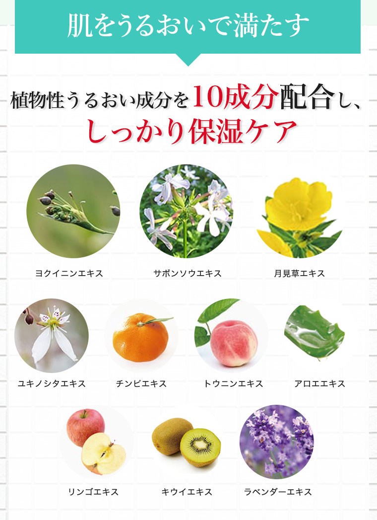 肌をうるおいで満たす
