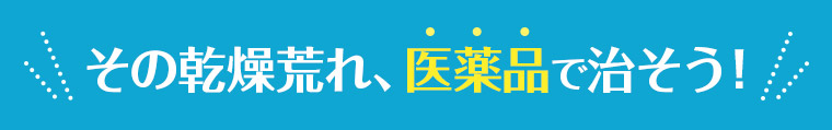 その乾燥荒れ、医薬品で治そう！