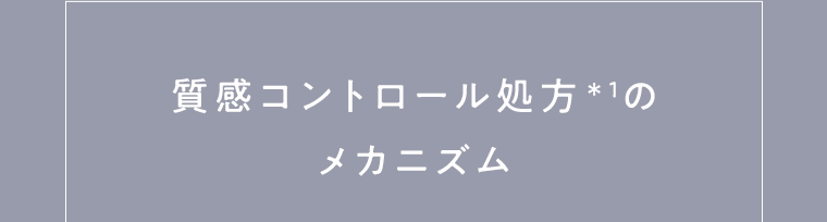 質感コントロール処方のメカニズム