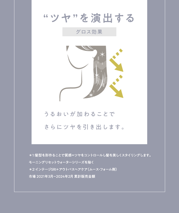 ツヤを演出する
