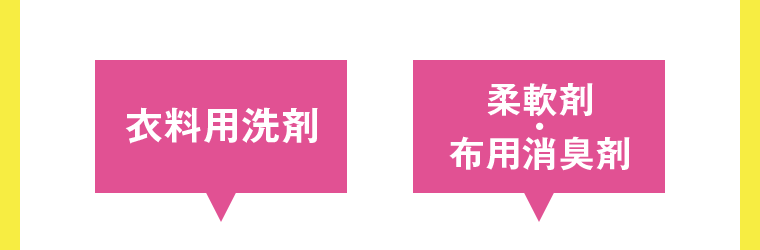 衣料用洗剤　柔軟剤・布用消臭剤