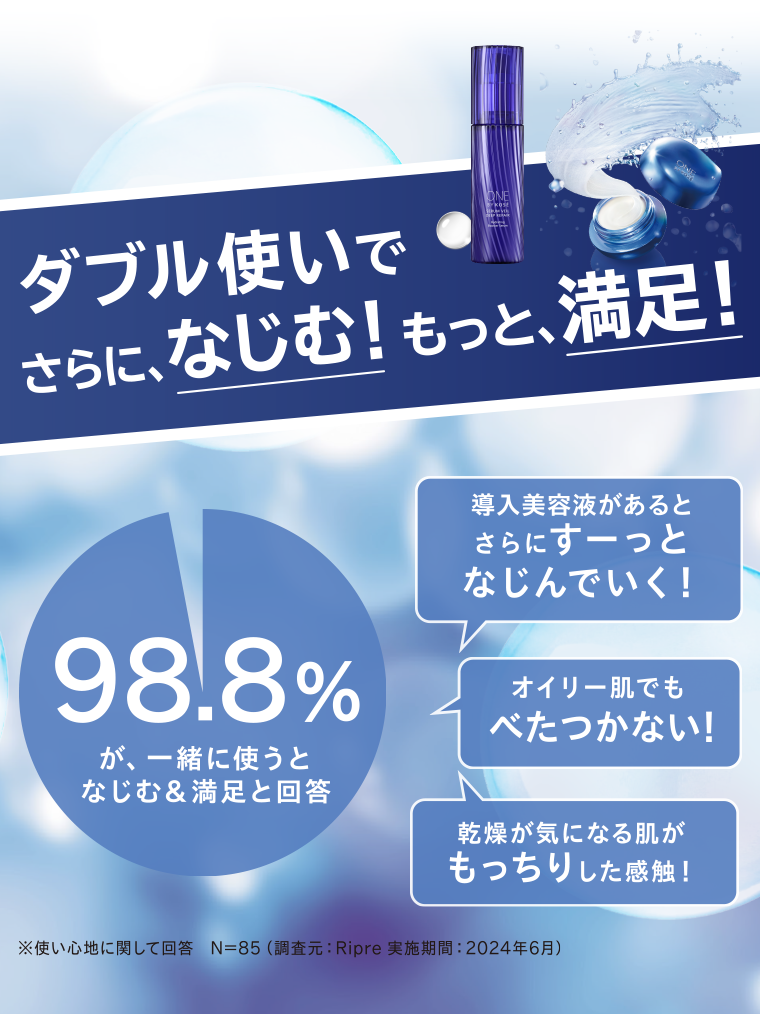 ダブル使いでさらに、なじむ！もっと、満足！