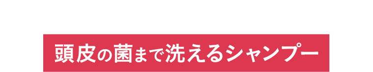 頭皮の菌まで洗えるシャンプー