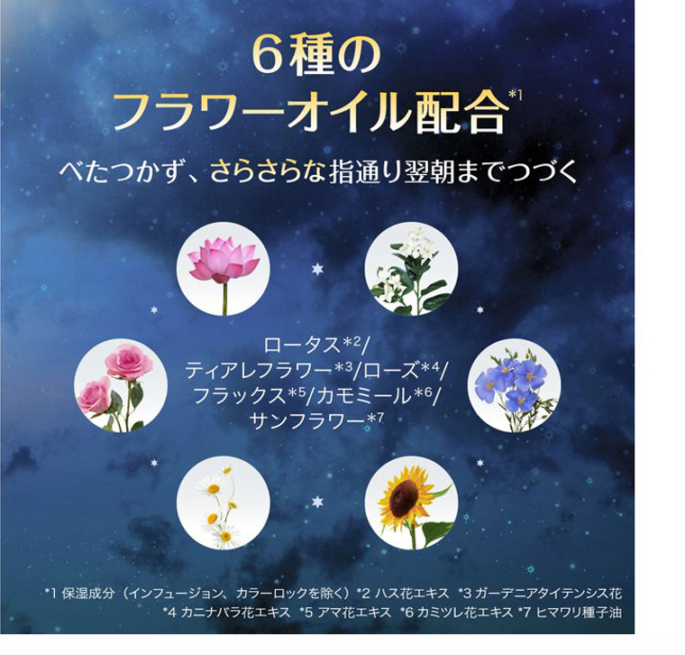 6種のフラワーオイル配合