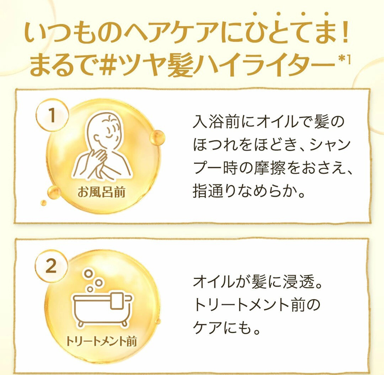 いつものヘアケアにひとてま！まるで＃ツヤ髪ハイライター
