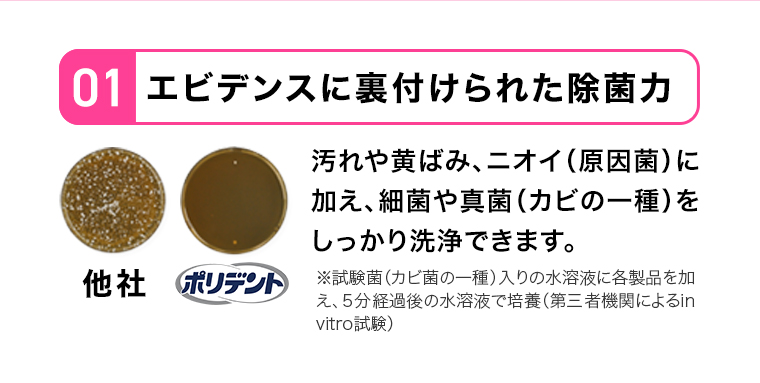 01 エビデンスに裏付けられた除菌力