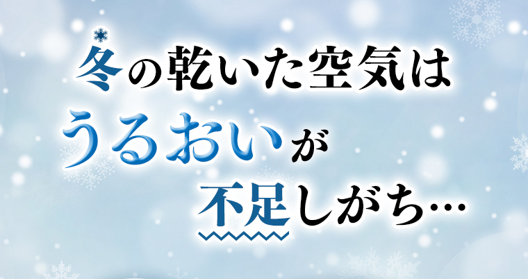 冬の乾いた空気はうるおいが不足しがち