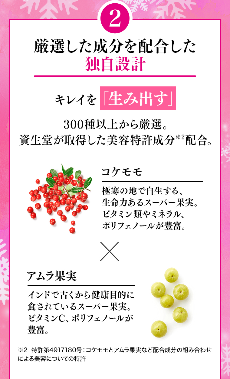 厳選した成分を配合した独自設計