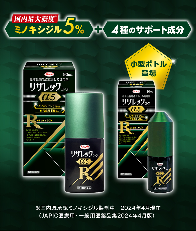 ミノキシジル5% + 4種のサポート成分