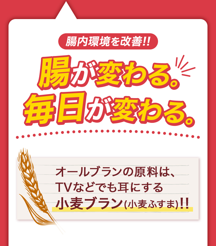 オールブランの原料は、TVなどでも耳にする小麦ブラン(小麦ふすま)!!