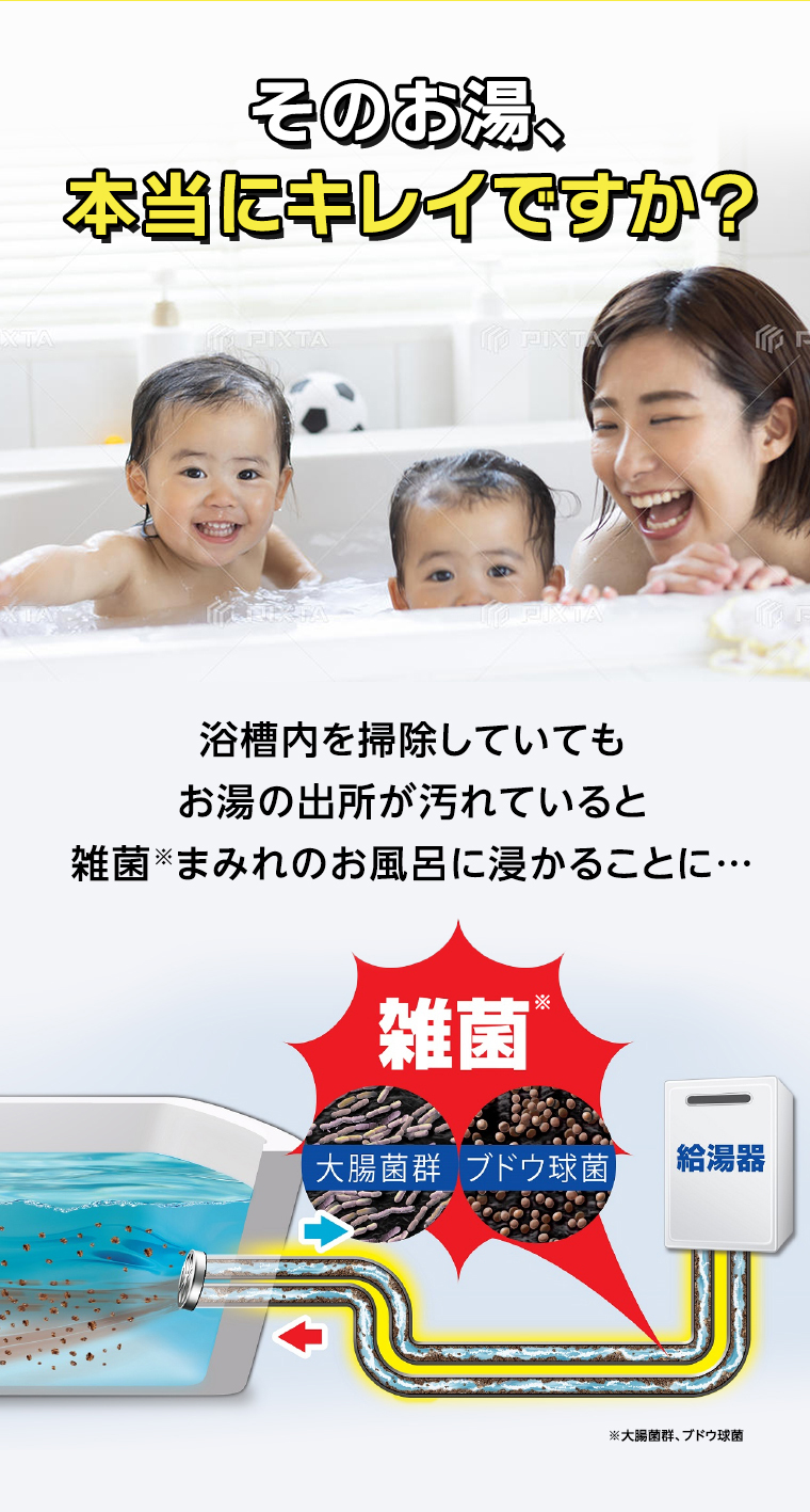 そのお湯、本にキレイですか？
