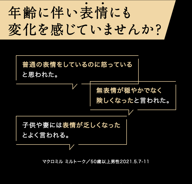 年齢に伴い表情にも変化を感じていませんか？