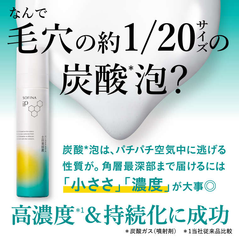 角層最深部まで届けるには「小ささ」「濃度」が大事