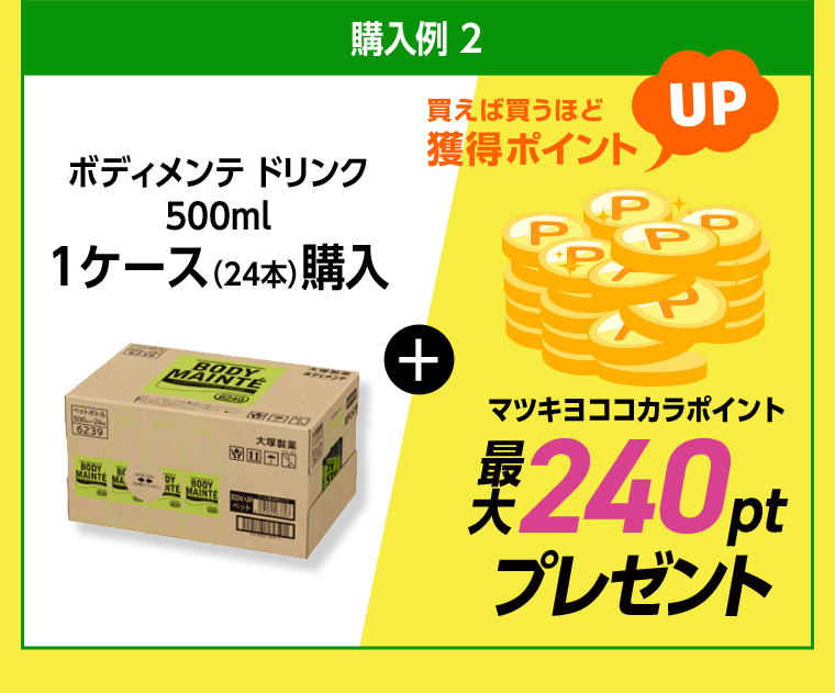 購入例2 マツキヨココカラ最大240ptプレゼント
