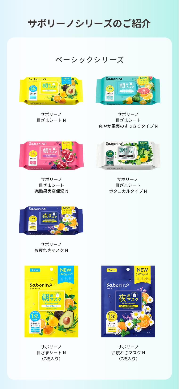 サボリーノシリーズのご紹介