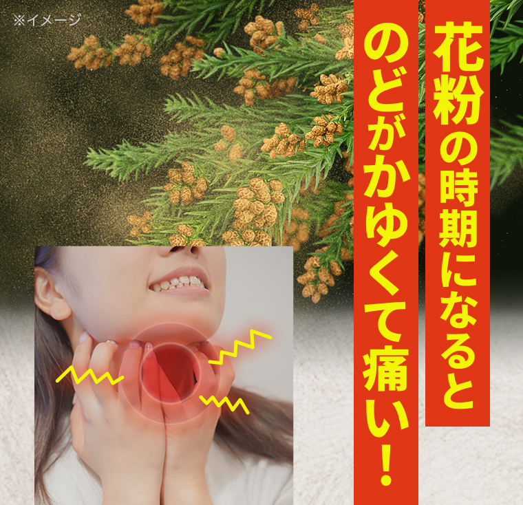 花粉の時期になるとのどがかゆくて痛い！