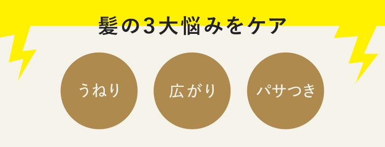 髪の3大悩みをケア
