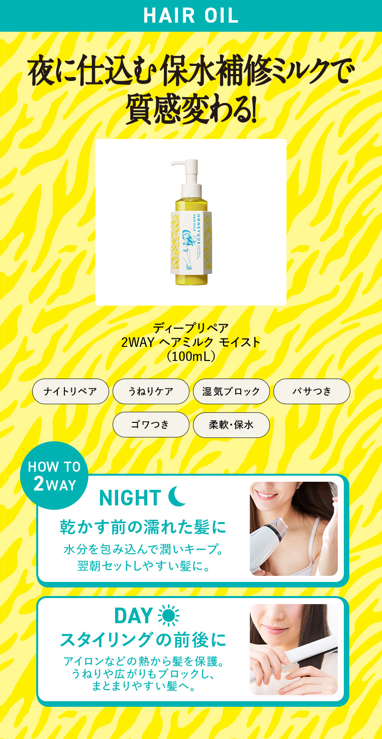 ディープリペア 2WAY ヘアミルク モイスト (100mL)
