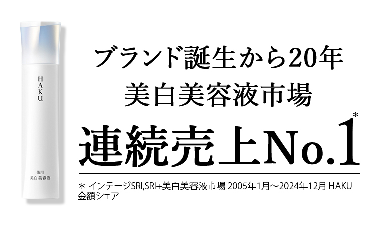 ブランド誕生から20年 美白美容液市場売上売上No.01
