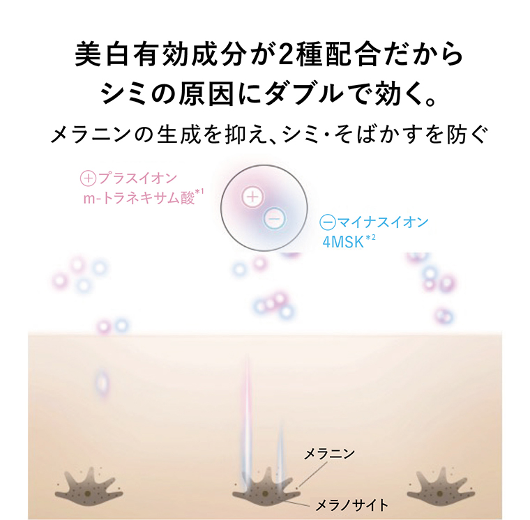 シミの原因にダブルで効く