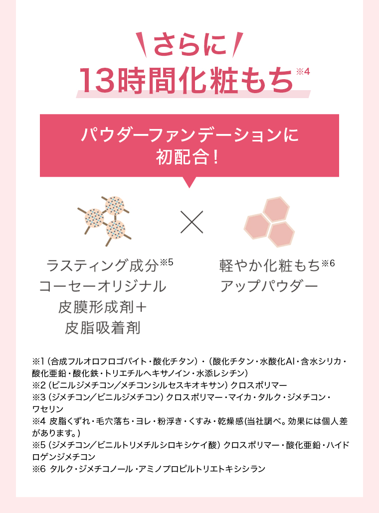 さらに13時間化粧もち