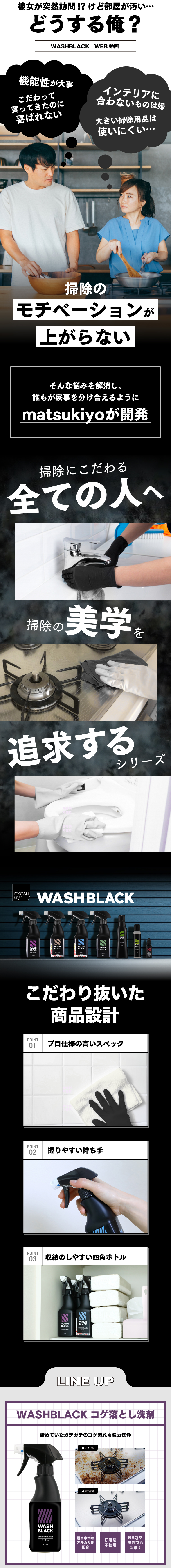 WASHBLACKの概要説明〜コゲ落とし洗剤