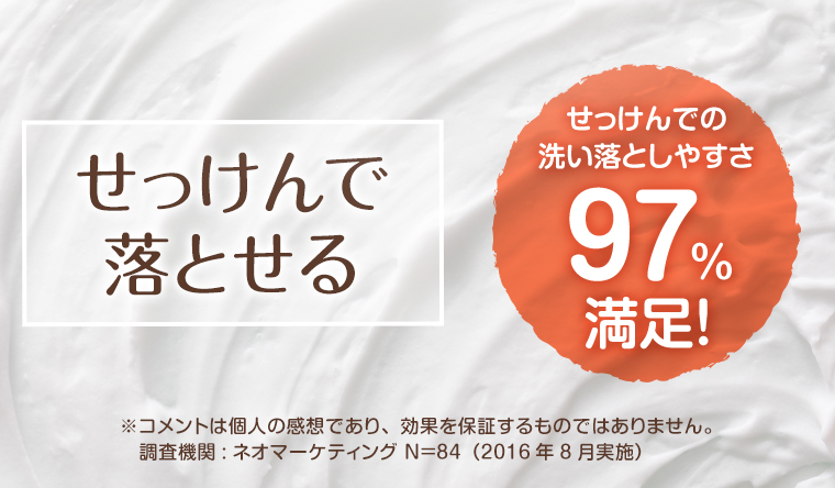 せっけんで落とせる