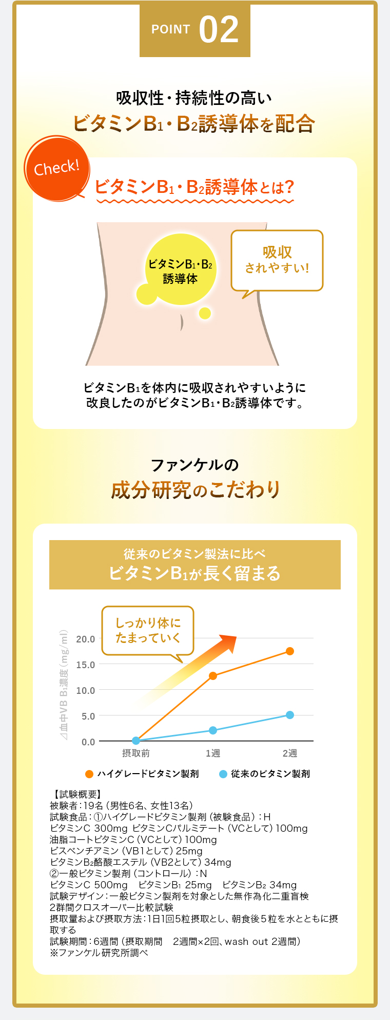 POINT02 ビタミンB1誘導体を配合