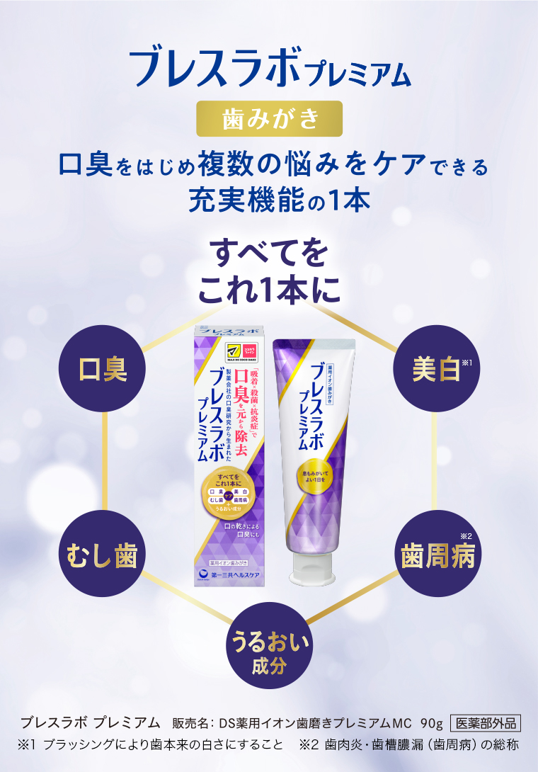 ブレスラボプレミアム 充実機能の1本