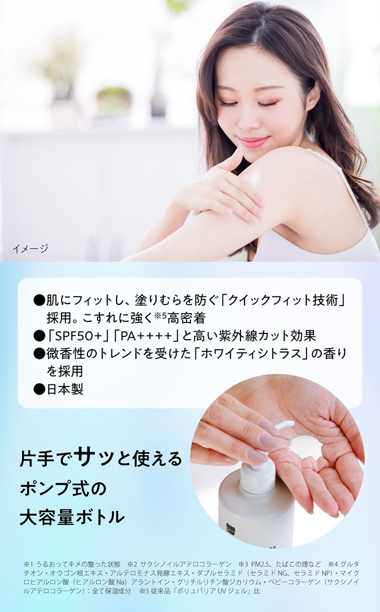 片手でサッと使えるポンプ式の大容量ボトル