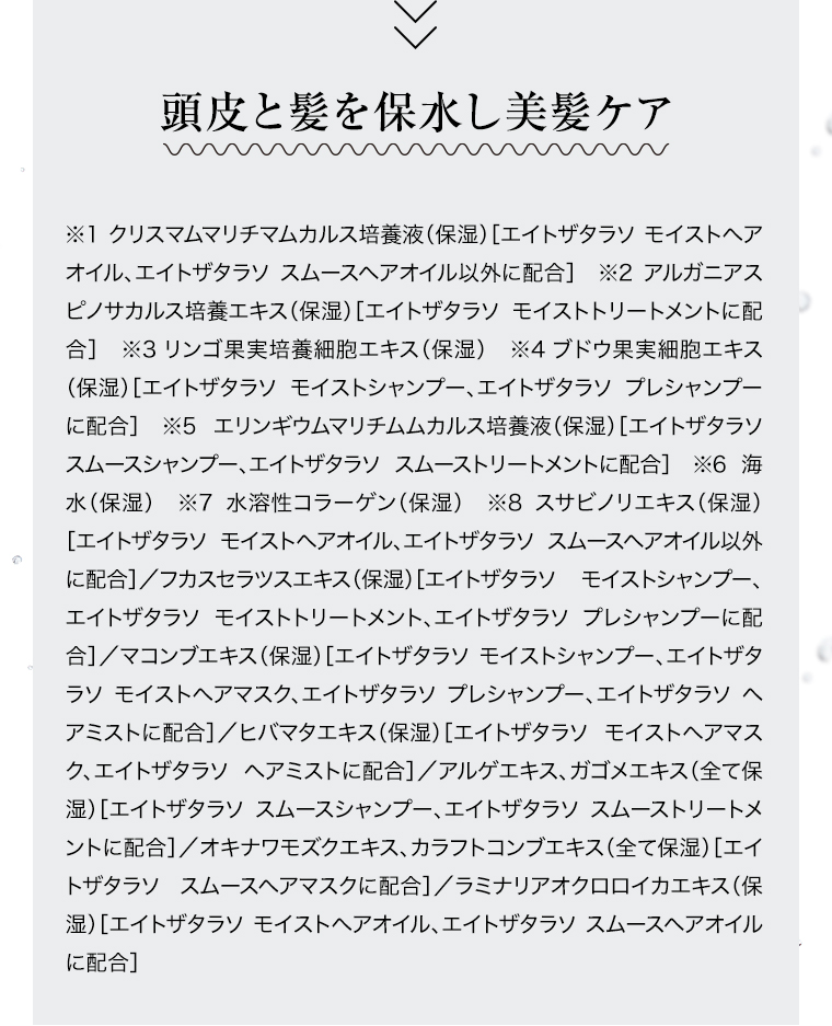 頭皮と髪を保水し美髪ケア