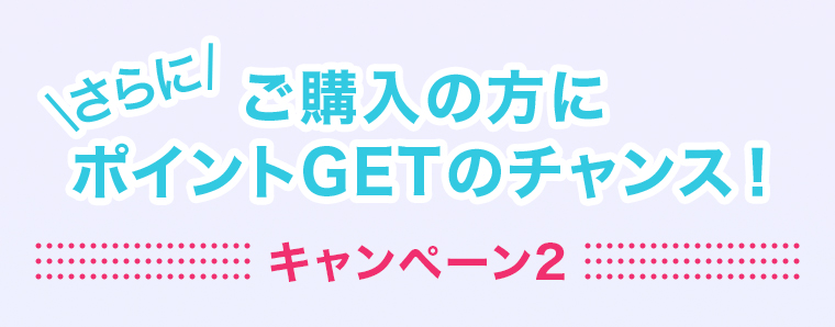 キャンペーン2 ポイントgetのチャンス