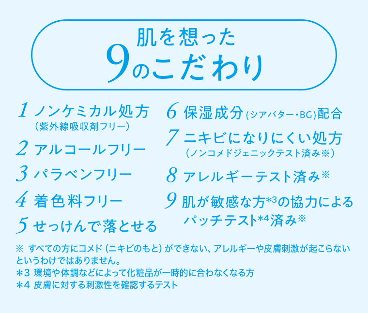 9つのこだわり