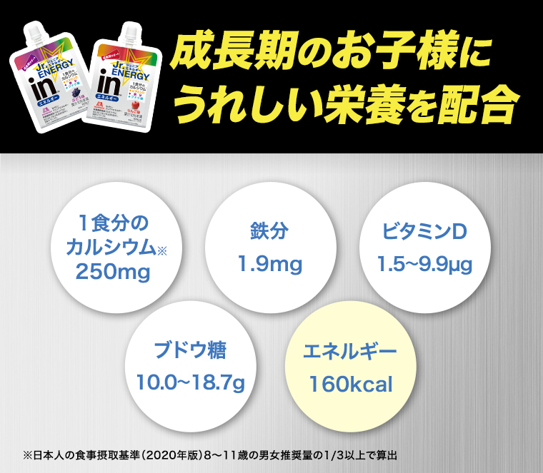 成長期のお子様に嬉しい栄養を配合