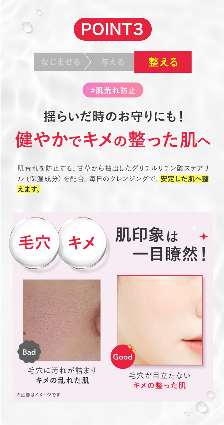POINT03 健やかでキメの整った肌へ