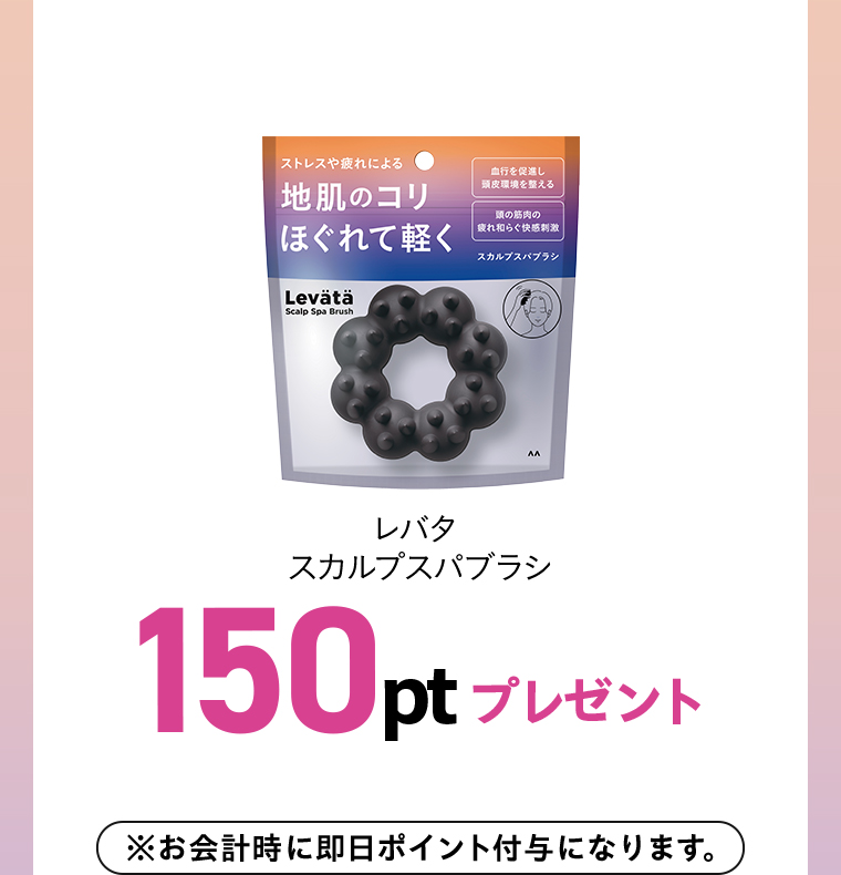 レバタ スカルプスパブラシ 150ptプレゼント