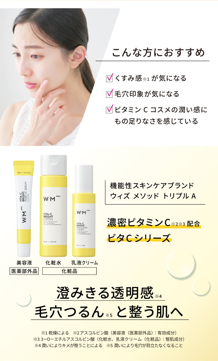 こんな方におすすめのビタミンCシリーズ