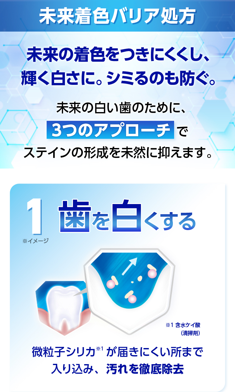 未来着色バリア処方 1 歯を白くする