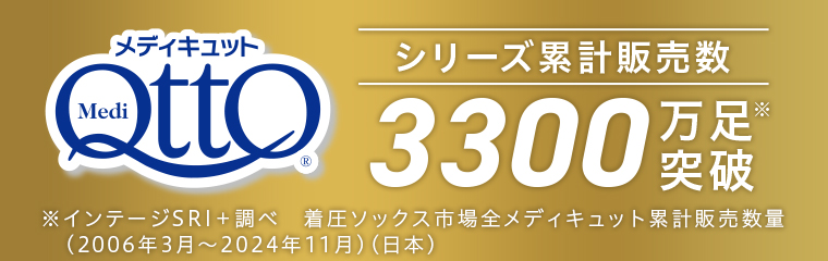 メディキュット 3300万足突破