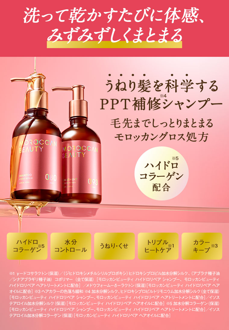 うねり髪を科学する PPT補修シャンプー