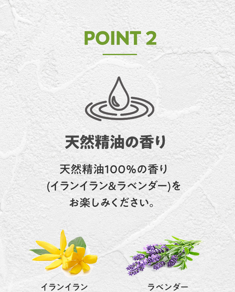POINT02 天然精油の香り