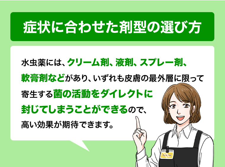 症状に合わせた剤型の選び方