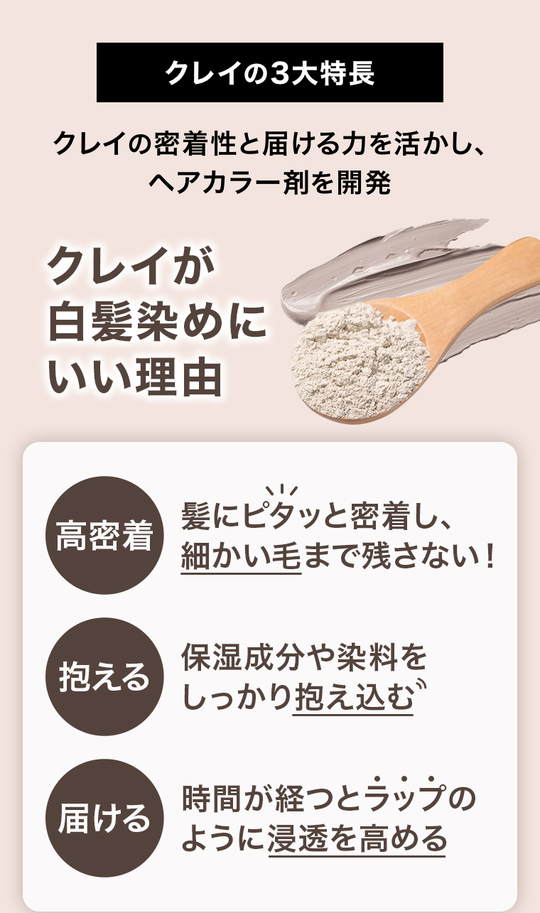 クレイの3大特徴