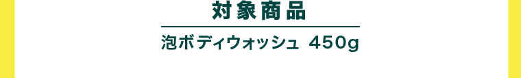 対象商品｜泡ボディウォッシュ 450g