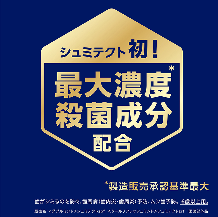 最大濃度殺菌成分配合
