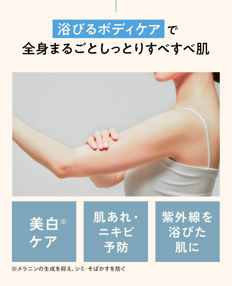 全身まるごとしっとりすべすべ肌
