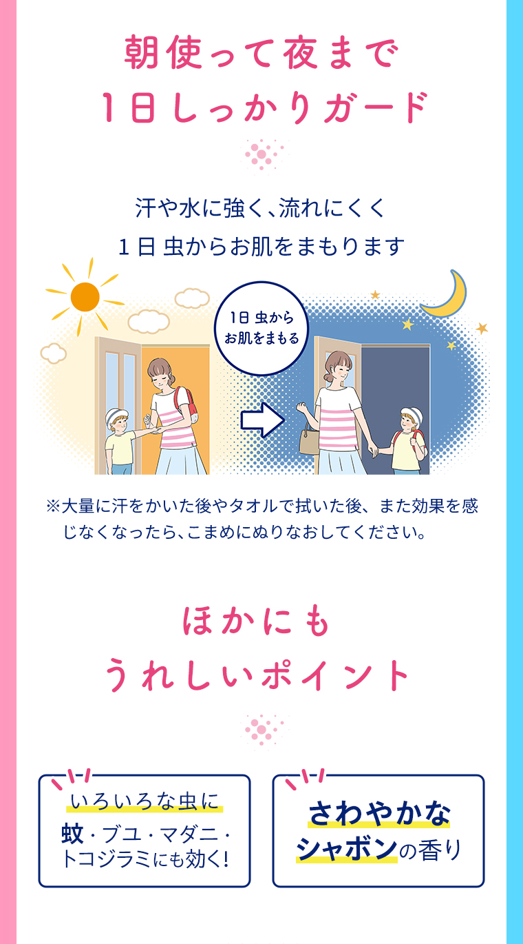 朝使って夜まで1日しっかりガード