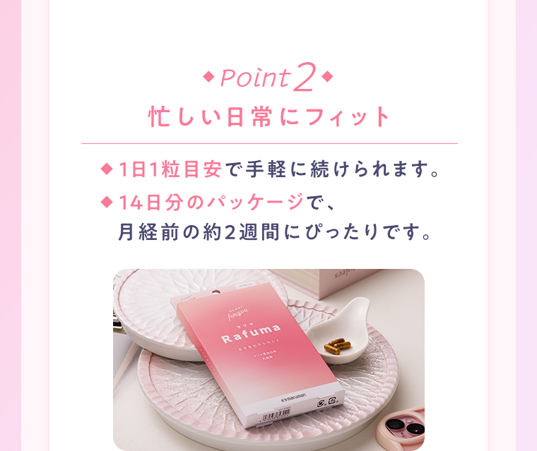  POINT2 忙しい日常にフィット
