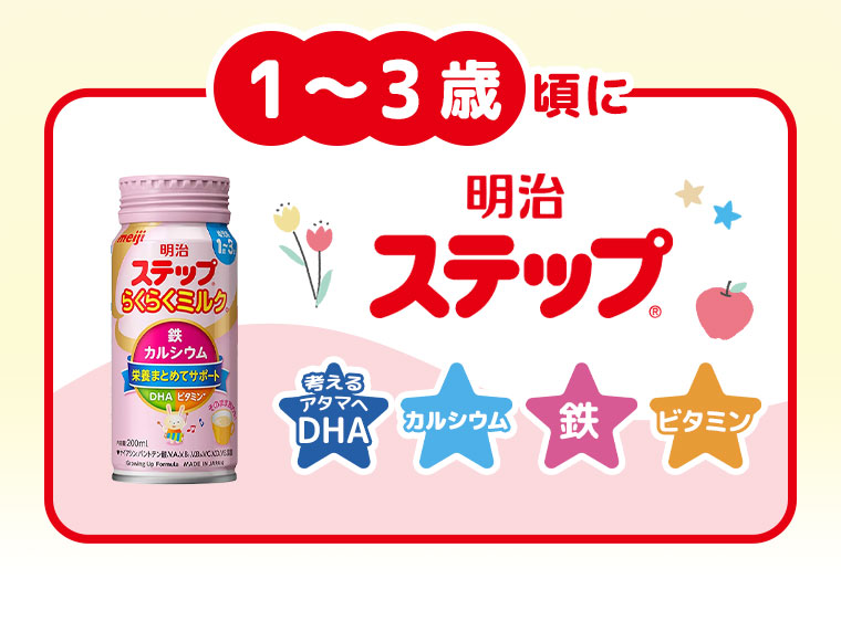 1～3歳頃に明治ステップ
